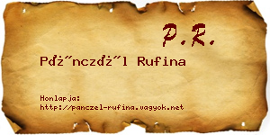 Pánczél Rufina névjegykártya