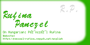 rufina panczel business card